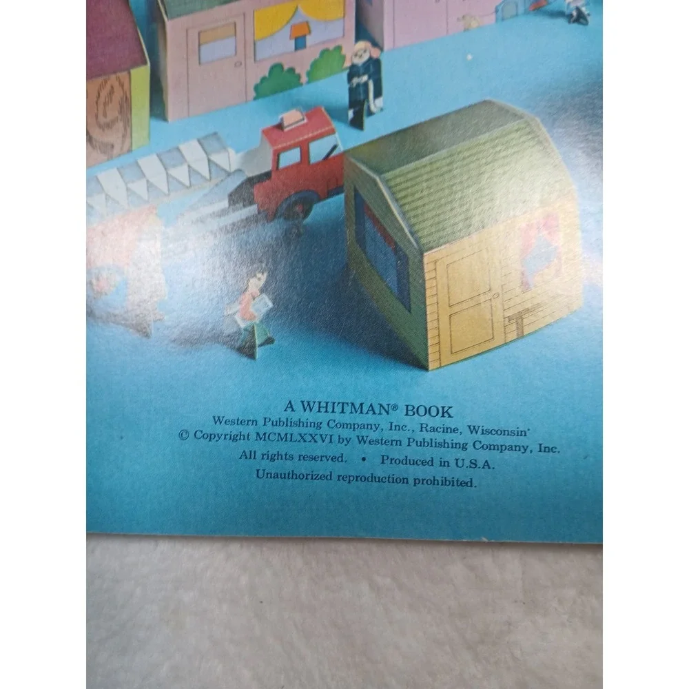 VTG 1976 Whitman Tiny Neighborhood Press-Out Book #1917‎ Unused Punch Out Set